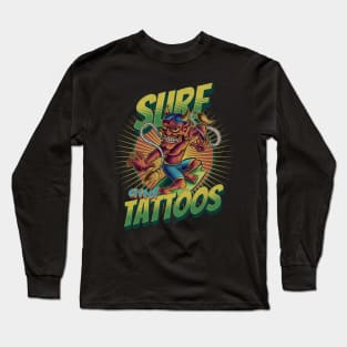 Demon Surf & Tattoos Long Sleeve T-Shirt